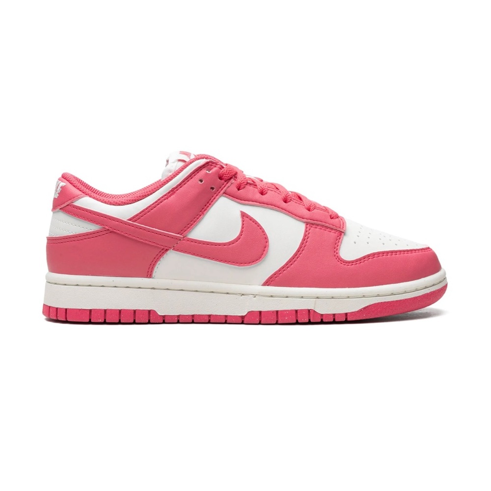 Nike Pink and White Dunk Sneakers